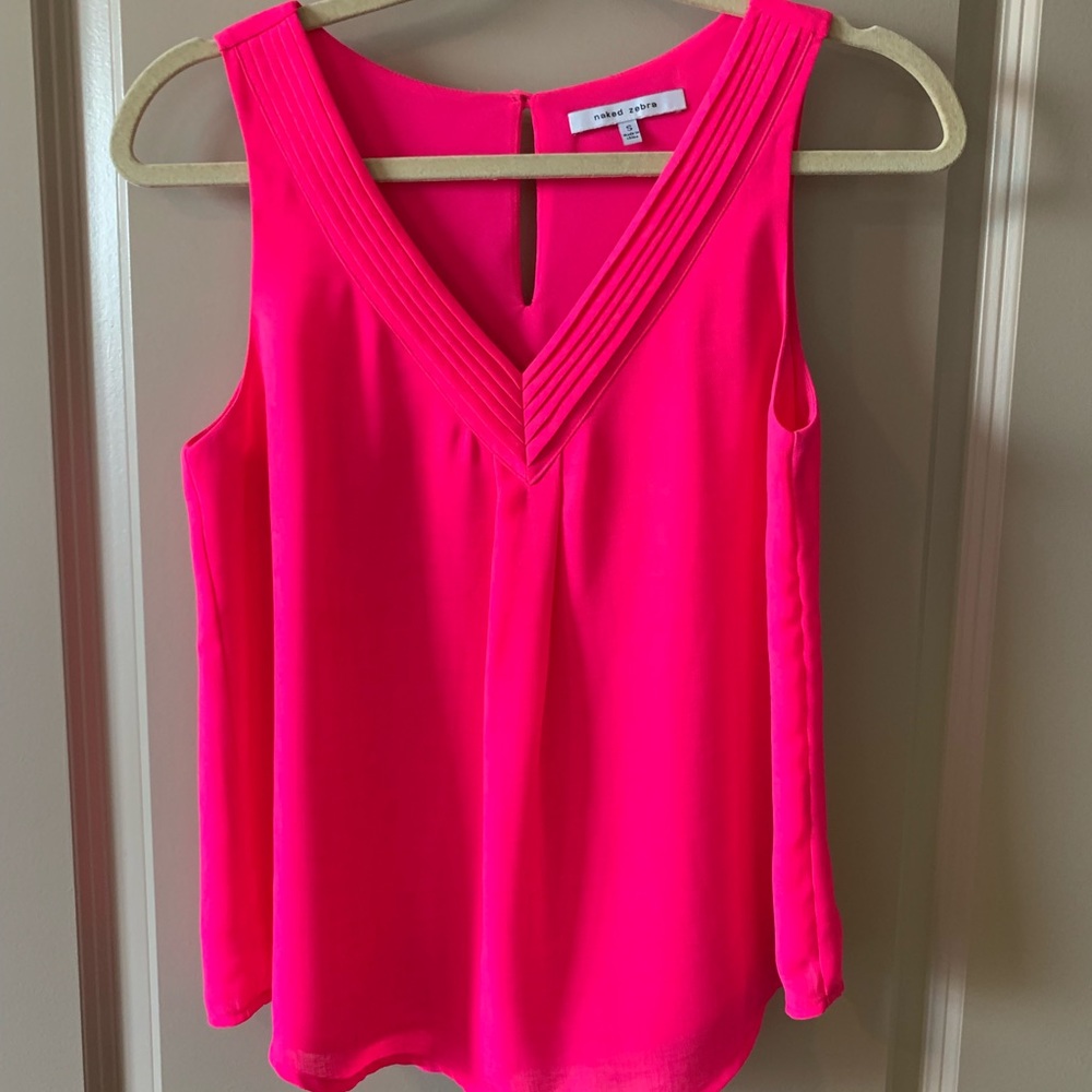 Bright Pink Sleeveless Top